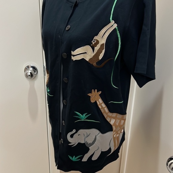 Bechamel embroidered animal button top - Picture 2 of 7